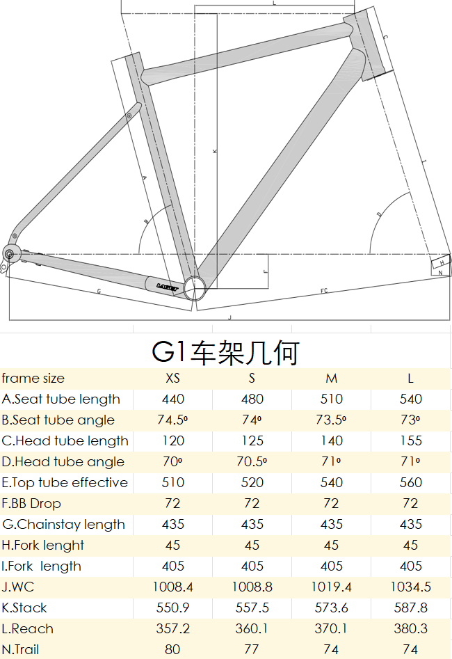 LAGET G1 Titanium Gravel Frameset