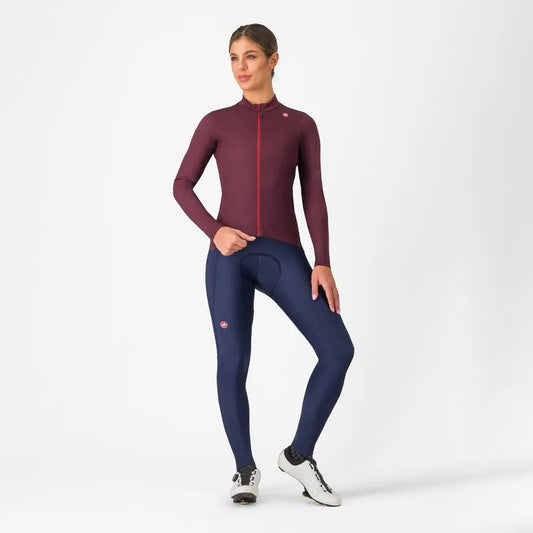 Castelli Espresso Thermal Jersey Women's Deep Bordeaux