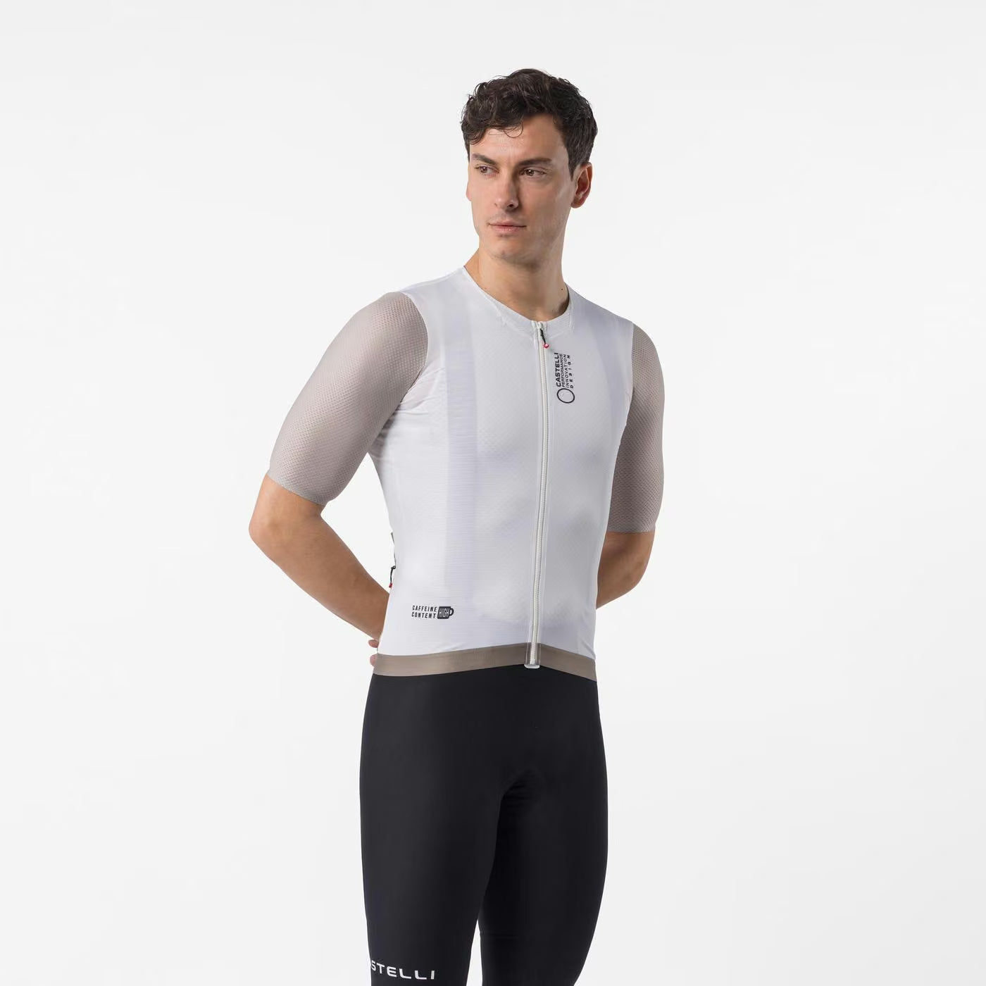 Castelli Corretto Jersey Men's Ivory/Clay-Black