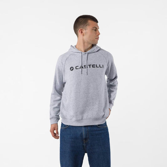 Castelli Logo Hoodie Melagne Gray