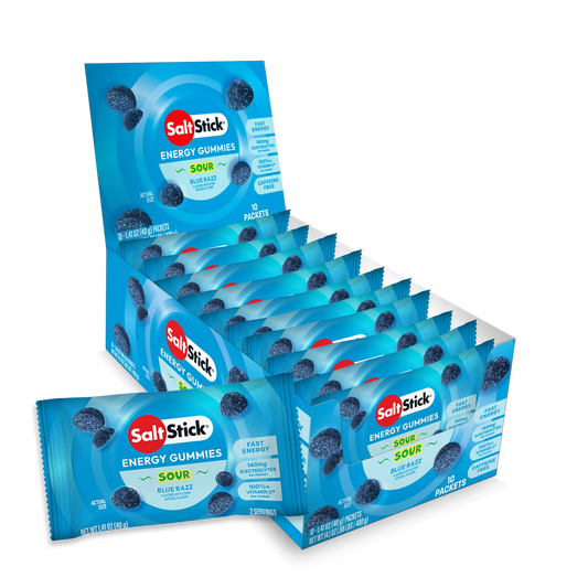 Saltstick Sour Blue Razz Energy Gummies