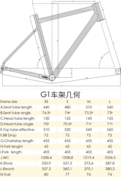 LAGET G1 Titanium Gravel Frameset