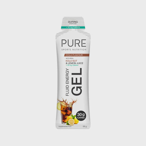 PURE – Fluid Energy Gel Cola + Caffeine 50g (Box of 18)